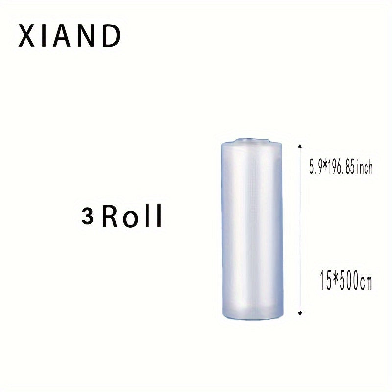 Pack of 3 Food Storage Bags Leakproof Plastic for Vegetables and Fruits