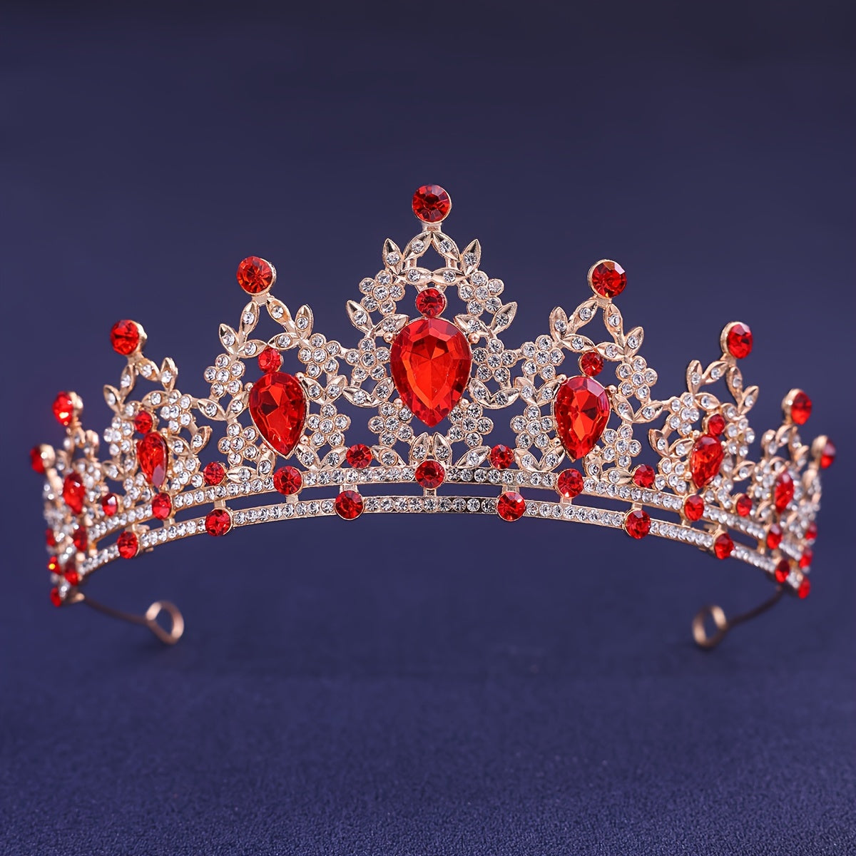 To'ylar va kelinlik uchun porloq rang-barang rhinestones bilan qirolichaning qirolichasi taxti