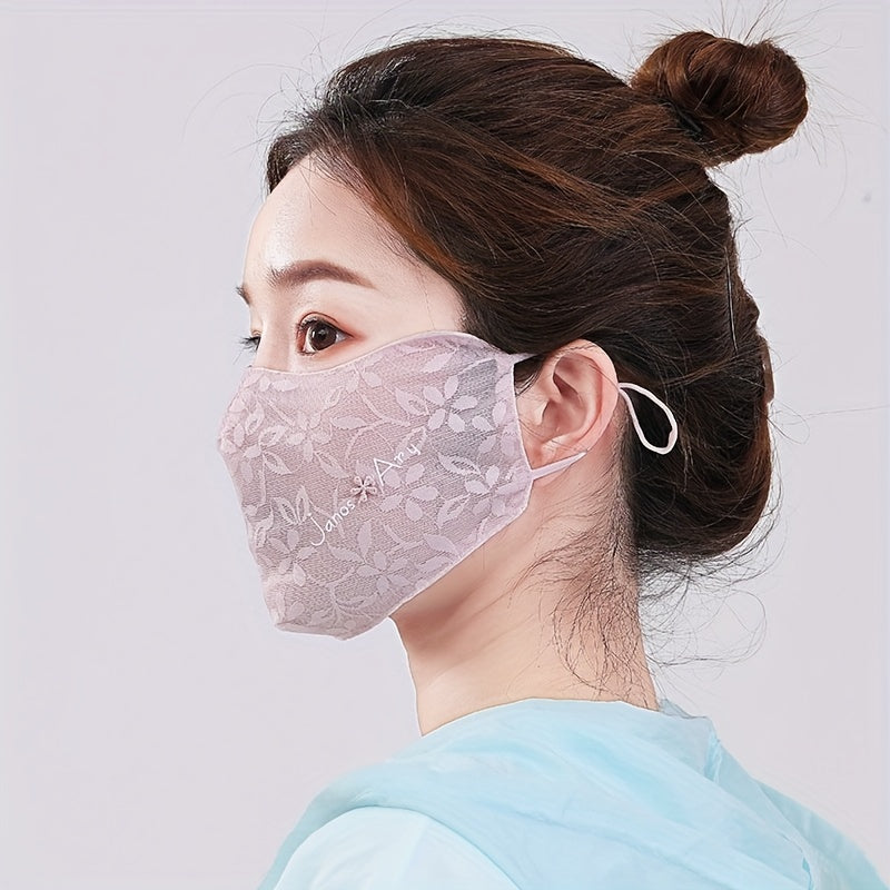 Women’s UV Protection Face Mask Breathable Ice Silk Summer Thin Eye Mask Pack of 1-5