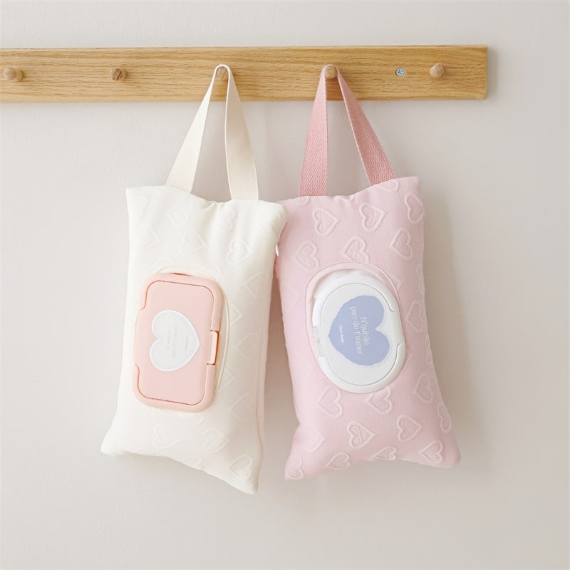 Usulda sayohat qiling Katta sig‘imli yurak shaklidagi mato ushlagich - Pampers va tozalovchi matolar uchun qulay va ko‘chma flip-top dizayni - Bolalar va kichik bolalar uchun mukammal.