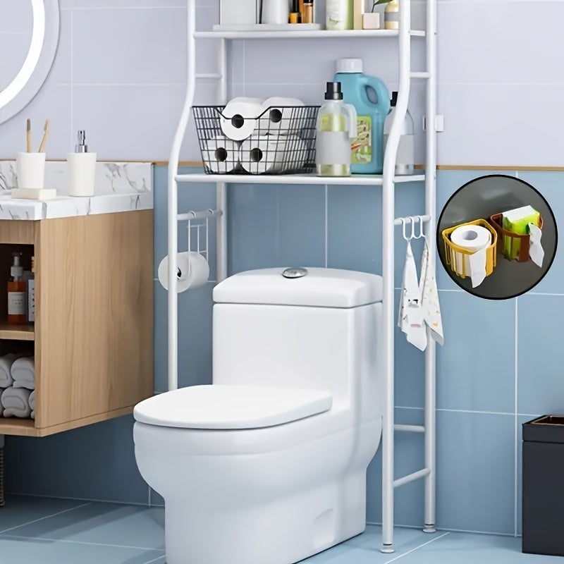 An'anaviy uslubdagi hammomlar va oshxonalar uchun plastik devorga o'rnatiladigan hojat qog'ozi tutgichi, qog'oz roliklari uchun yopishqoq saqlash savati bilan. Uy tartibini tashkil etish uchun ideal.