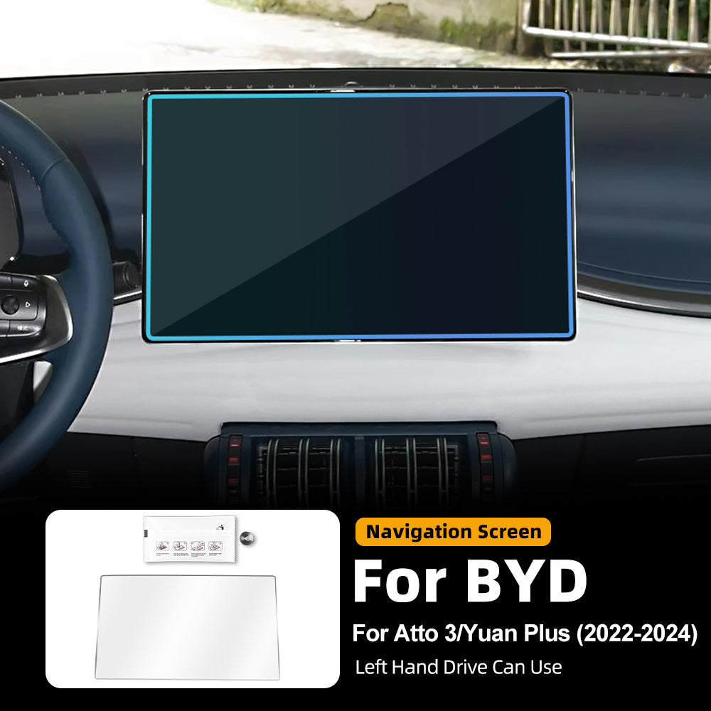 Car Left Driver Tempered Glass Screen Protector for Atto 3/Yuan Plus 2022-2024