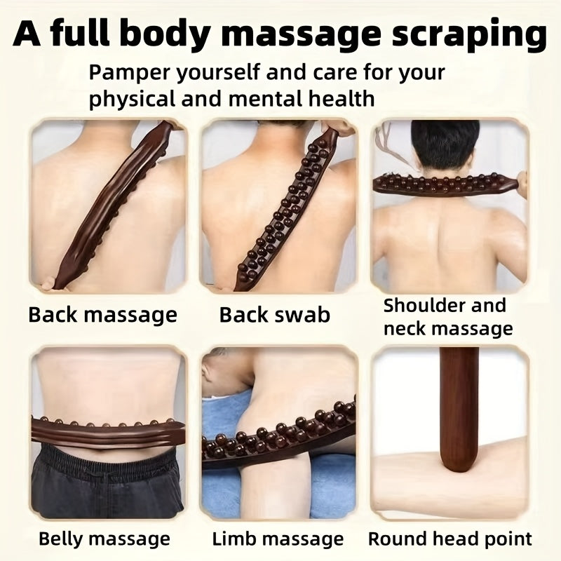 Whole Body Massage Stick with 87 Beads for Scraping and Massage