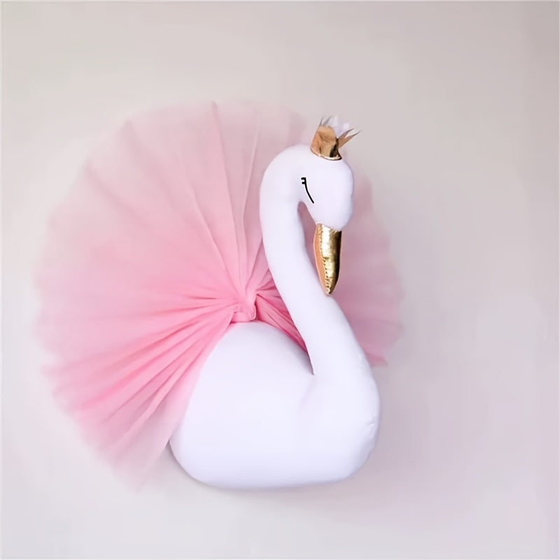 Decoración de arte de pared Swan Crown para dormitorio y regalo de boda