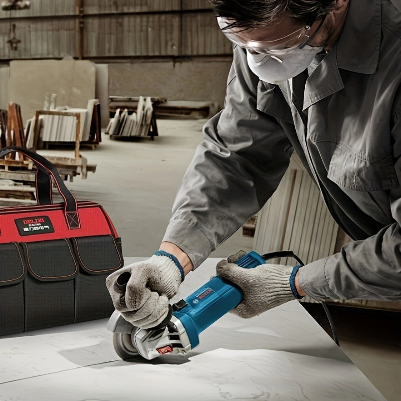 Keng og'zli asboblar uchun og'ir yuk ko'taruvchi ko'p cho'ntakli asbob saqlash sumkasi, asboblarni oson tashkil etish uchun bir nechta qatlamlarga ega (33.02 sm x 35.56 sm x 40.64 sm)