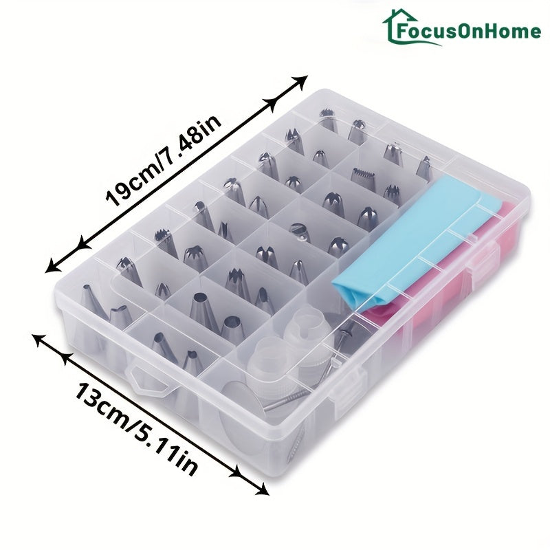 38-Piece Pastry Decorating Nozzles Baking Kit with Piping Tips and Bags