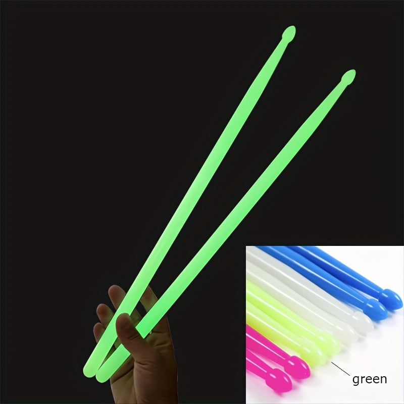 Fluorescent Green Nylon Light-Up Drumsticks for Professionals and Beginners