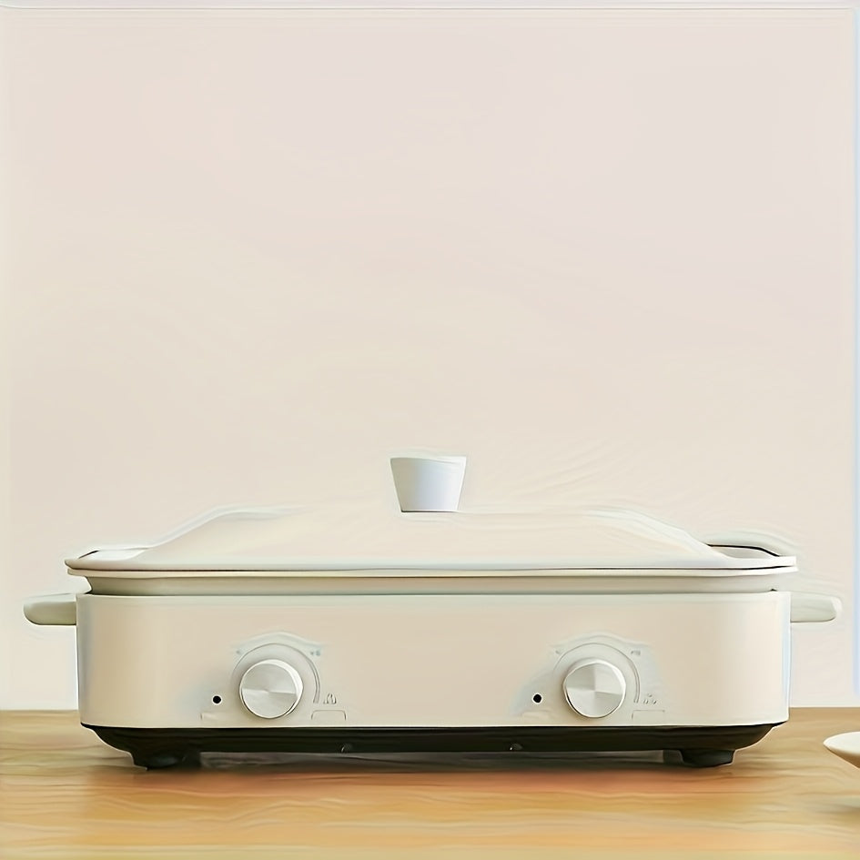 Multi-Function Cooking Pot with Electric Hot Pot BBQ Grill Non-Stick Aluminum Adjustable Temperature Versatile for Home Commercial Use