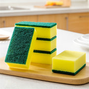 30 Pack Double-Sided Dishwashing Sponges with Built-In Brush for Kitchen Cleaning