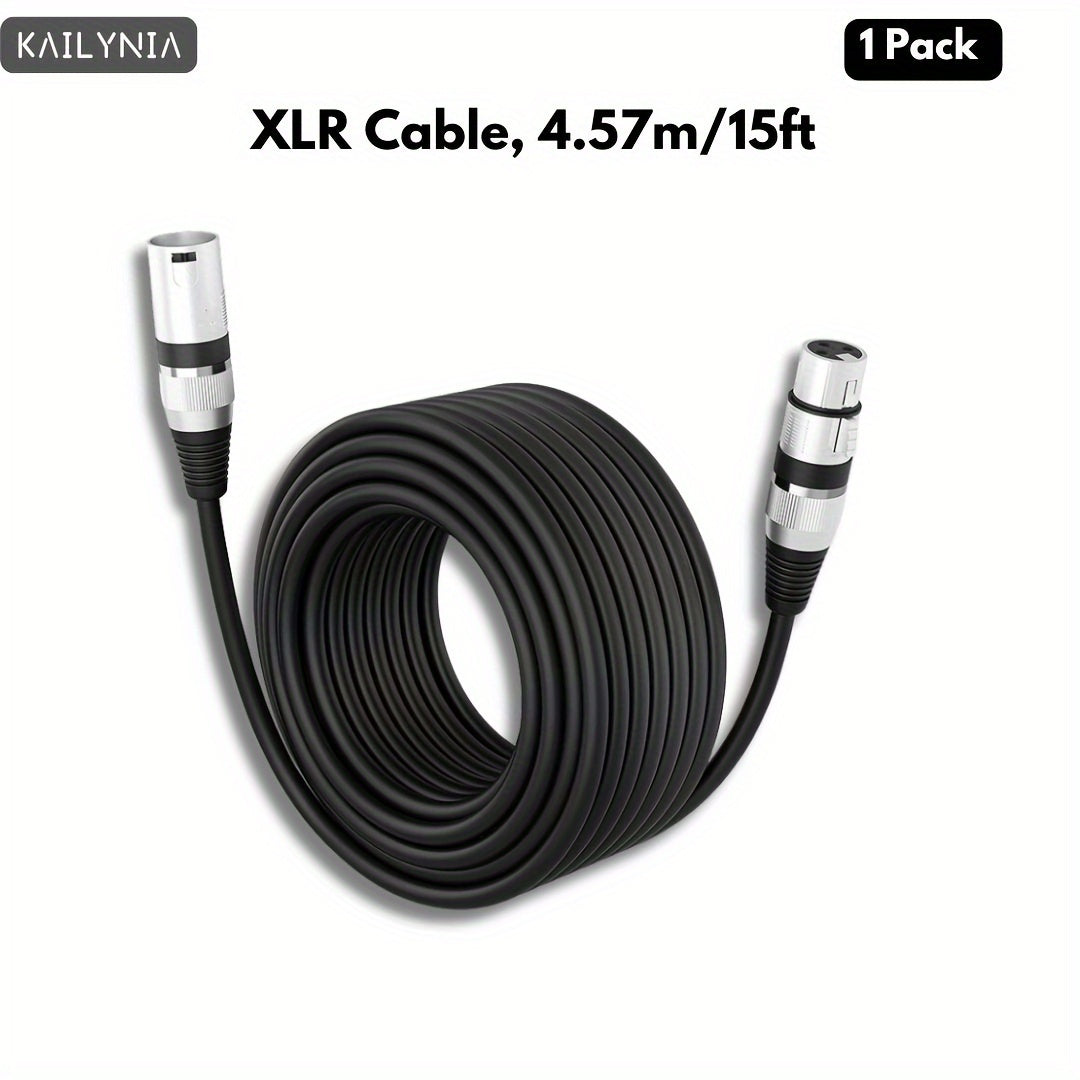 3-Pin Balanced XLR Audio Cable Male to Female Shielded for Microphones and Studio Use