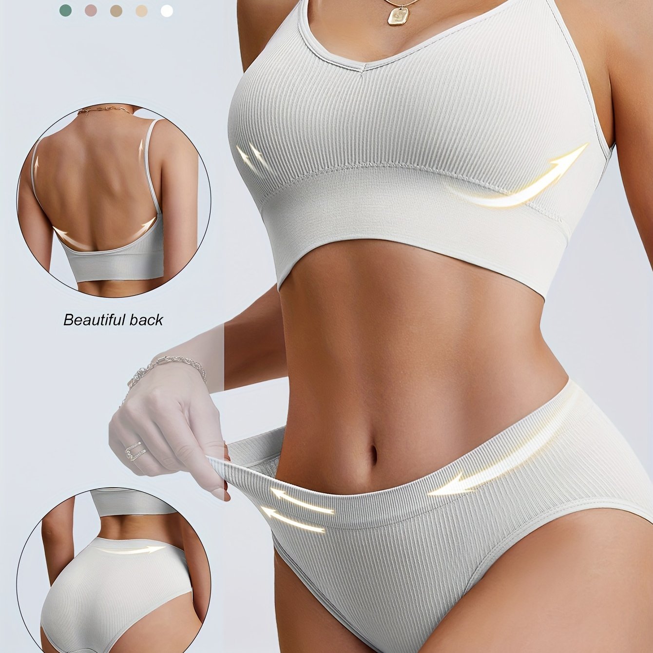 Women's Lace Wireless Cami Bra and Panty Set for Seductive Comfort