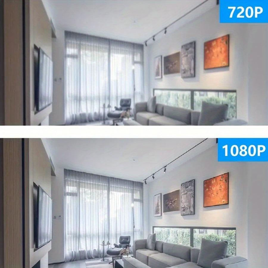 1080P HD WiFi Внутренняя камера безопасности с ночным видением, обнаружение человека и питомца, сигнал тревоги при движении, двустороннее аудио