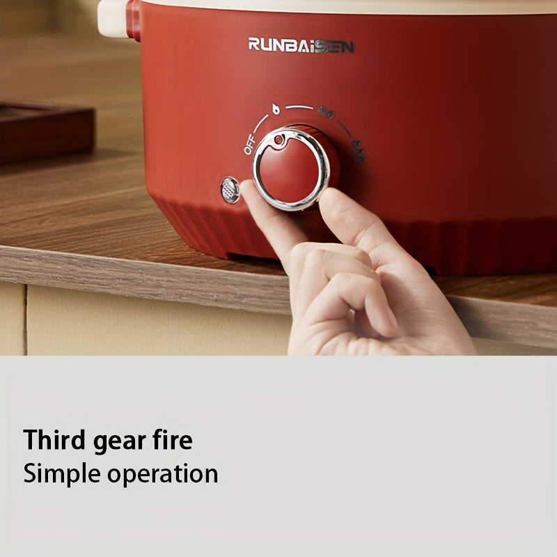 Katta hajmli ko‘p funksiyali elektr taom pishirish qozoni, yopishmaydigan keramika ichki qismi va to‘kilishni oldini oluvchi dizayni bilan. Yotoqxona, uylar, RVlar va tashqi foydalanish uchun ideal.