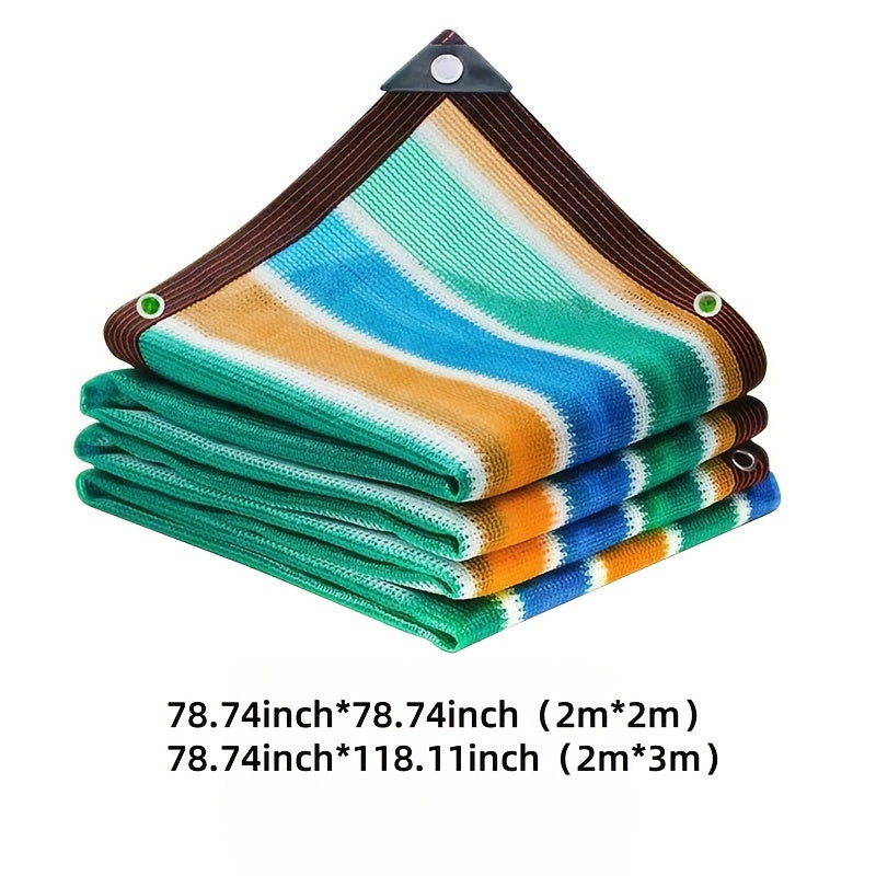 Rang-barang chiziqli quyosh nurlari uchun tarmoq, tashqi hovli, bog', balkon uchun 81-90% soyali