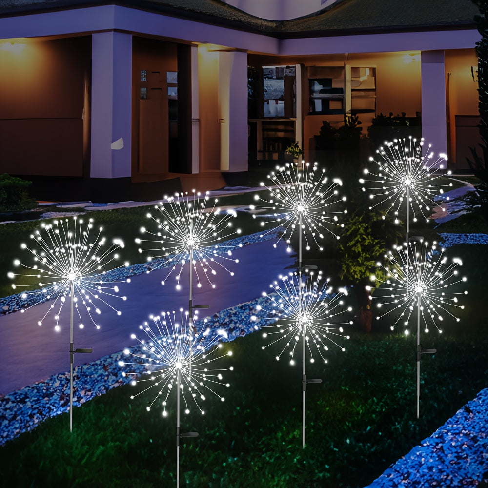 Solar LED Lights with 8 Modes Firework Style Outdoor Waterproof 200-350 Lumens