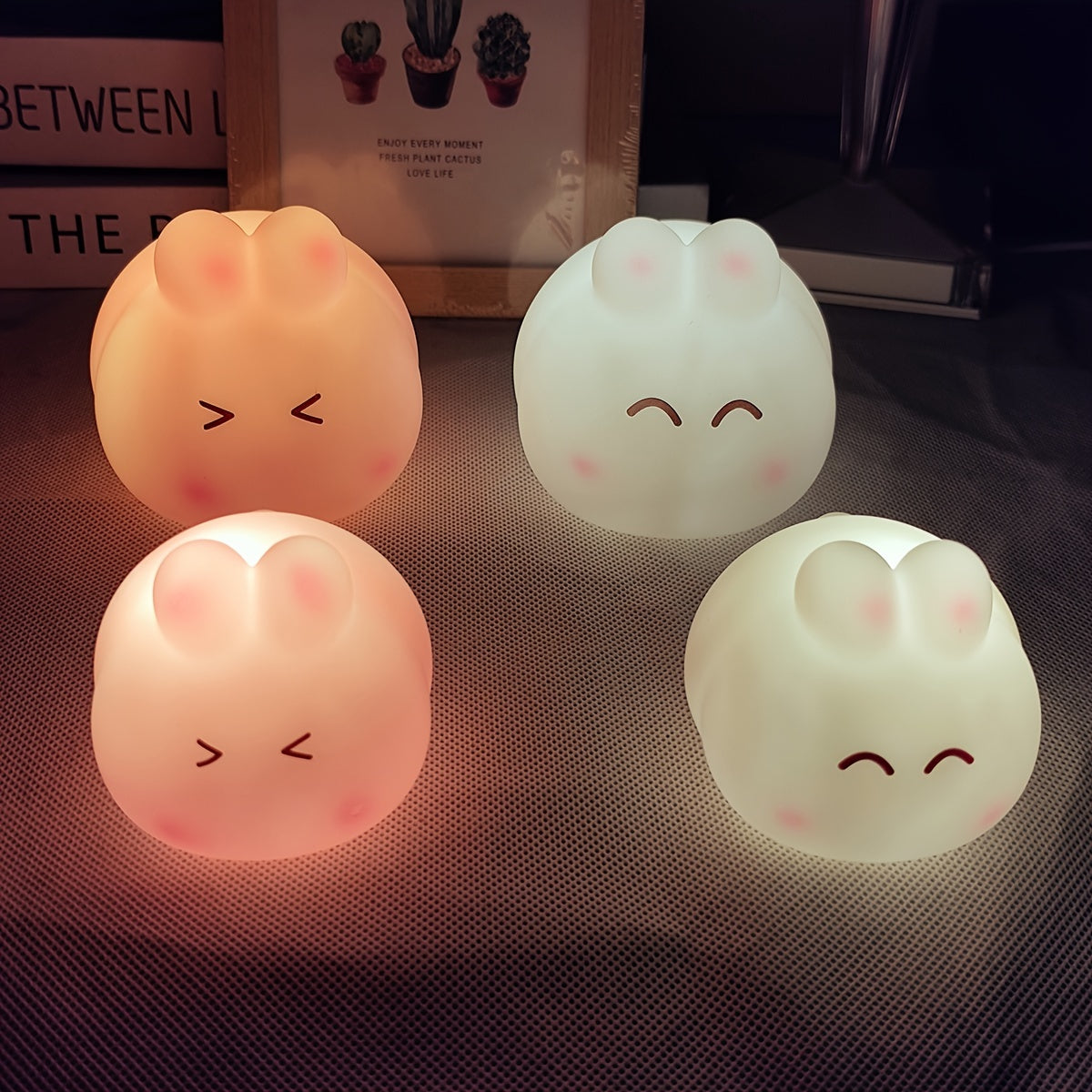 Rabbit LED Lamp for Bedroom Decor Portable Battery-Operated Gift