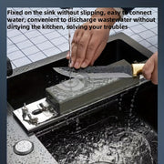 Moslashuvchan zanglamaydigan po'latdan yasalgan oshxona pichog'ini qattiqlash uchun rack, 2 ta, sinkga o'rnatiladi, sirpanmaydigan