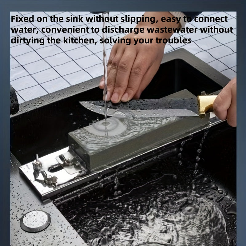 Moslashuvchan zanglamaydigan po'latdan yasalgan oshxona pichog'ini qattiqlash uchun rack, 2 ta, sinkga o'rnatiladi, sirpanmaydigan