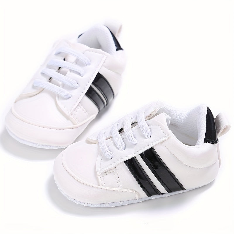 Infant Soft Bottom Stripes Light-Up Sports Shoes for Newborns Spring Fall