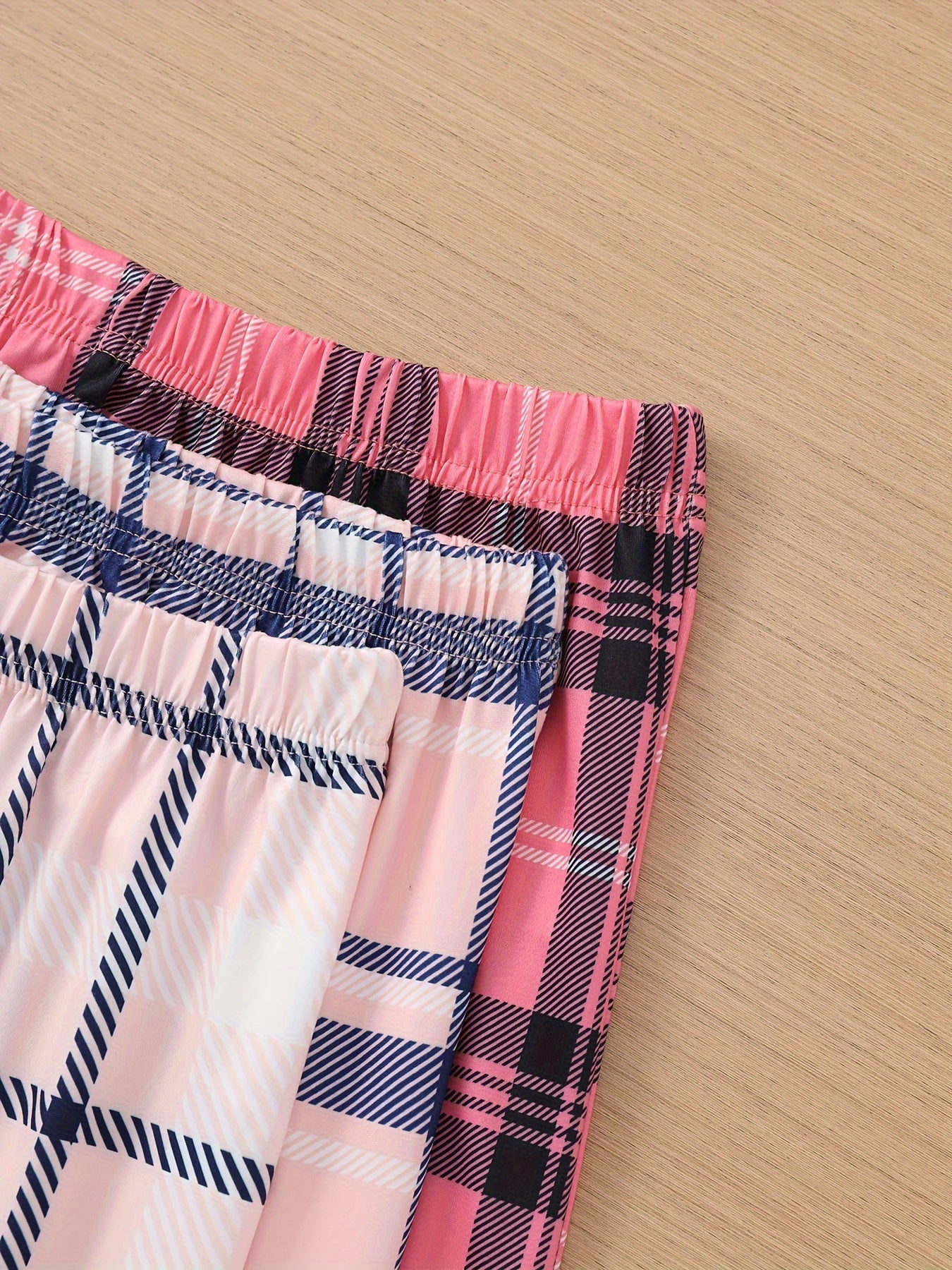 Pantalones de descanso para mujer con estampado de cuadros, cintura elástica alta, ajuste holgado, ropa de dormir y ropa de estar en casa
