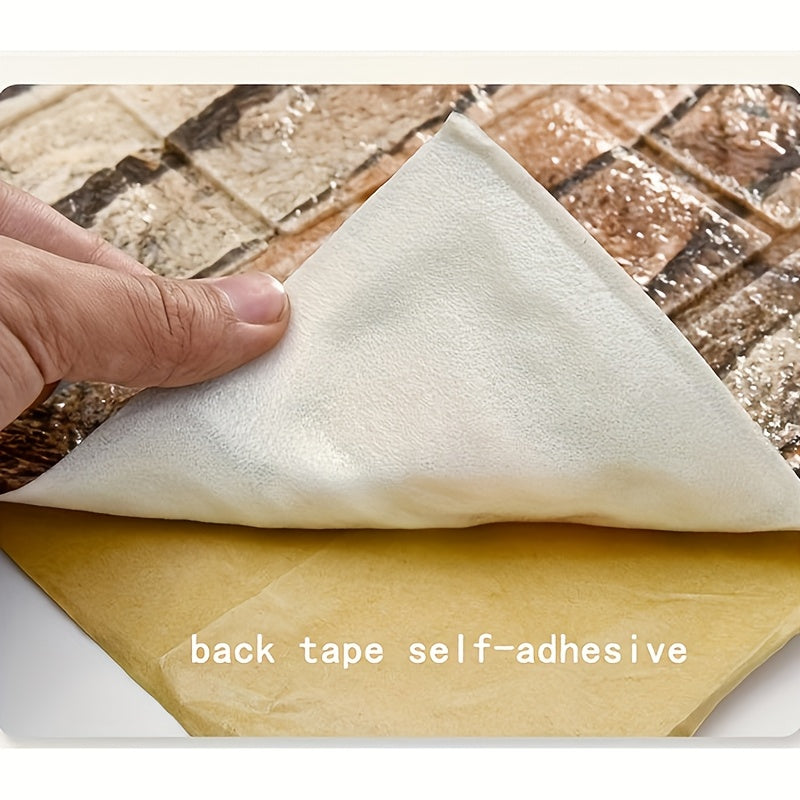 20 Self-Adhesive 3D Brick and Stone Vinyl Wall Stickers Waterproof for Living Rooms Bedrooms Offices