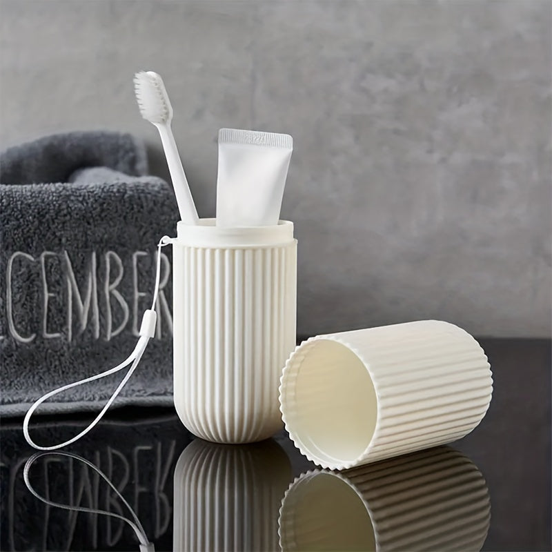 Sayohat uchun tish cho'tkasi va og'iz bo'shlig'ini yuvish uchun stakan saqlash qutisi, portativ tish pastasi tashkilotchisi