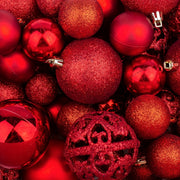 Set de 100 bolas de Navidad de plástico irrompibles en caja de regalo