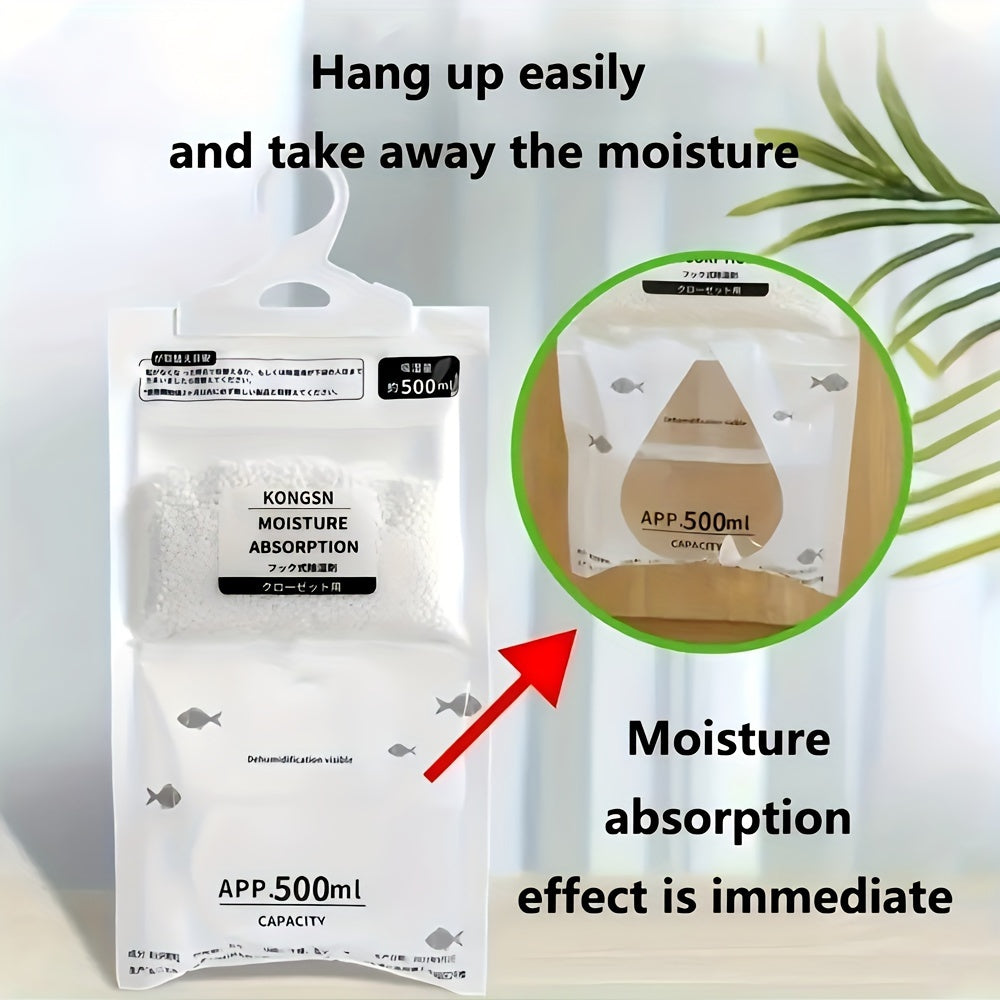 Reusable Hanging Dehumidifier Bags Sets for Wardrobes and Cabinets