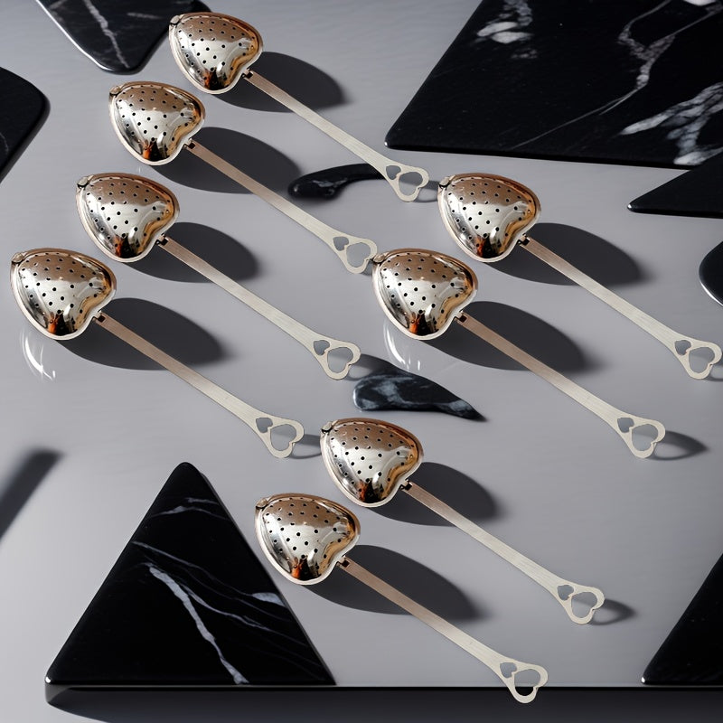 Heart-Shaped Tea Spoon Filter 1/4/8pcs Small Kitchen Tool Food Safe