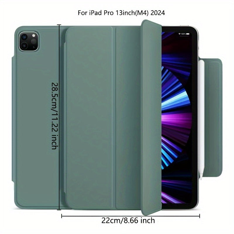 iPad Mini 6, Air 4/5, Pro 11 2022, Air 6 11inch 2024 uchun sun'iy charm aqlli qop. Qalam ushlagichi, kuchli magnit yopilishi va ultra ingichka dizayni bilan egiluvchan qattiq qopqoqni o'z ichiga oladi.