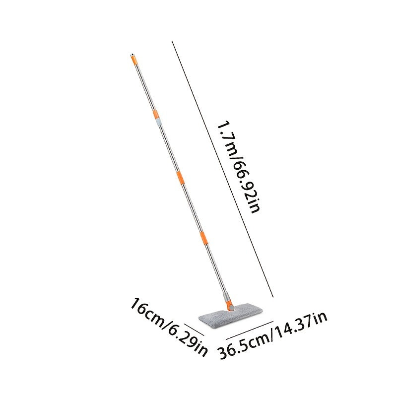 Juego de limpiador de ventanas y cristales extra largo con cabezal de fregona giratorio y 4 almohadillas