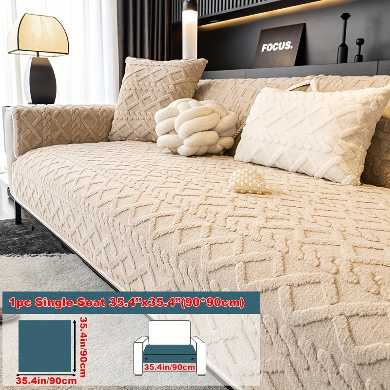 Нескользящая накидка на диван из велюра Shu, подходит для домашних животных, моется в машине, подходит для кресел и секционных диванов на 4 места