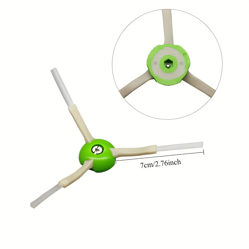 Robot Vacuum Side Brush Replacement Durable Plastic Green White Compatible with iRobot E Series
