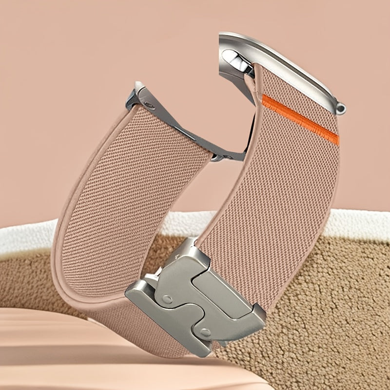 Elastic Nylon Loop Band for Apple Watch 38mm-49mm Non-Water Resistant Polyamide Strap for Men Women