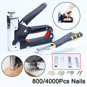 Heavy Duty Steel Nail Gun with 4000 Nails Adjustable Stapler Manual Nail Puller for Wood Upholstery Carpentry DIY