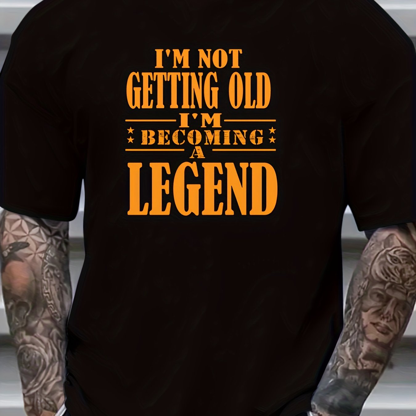 Men's Plus Size Polyester Graphic Print T-Shirt Casual Summer Loose Fit