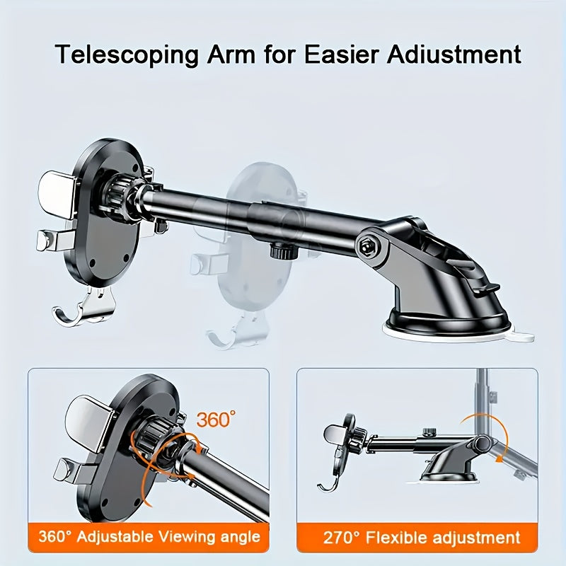 Soporte universal para teléfono de coche, soporte de gravedad para tablero, ajustable