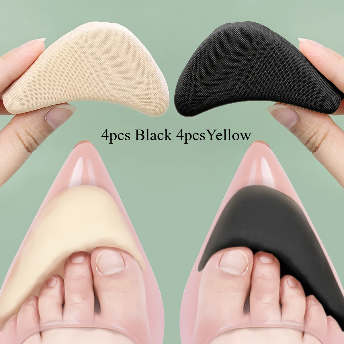 Women's High Heel Cushion Inserts Soft Sponge Toe Pads Shoe Size Reducer