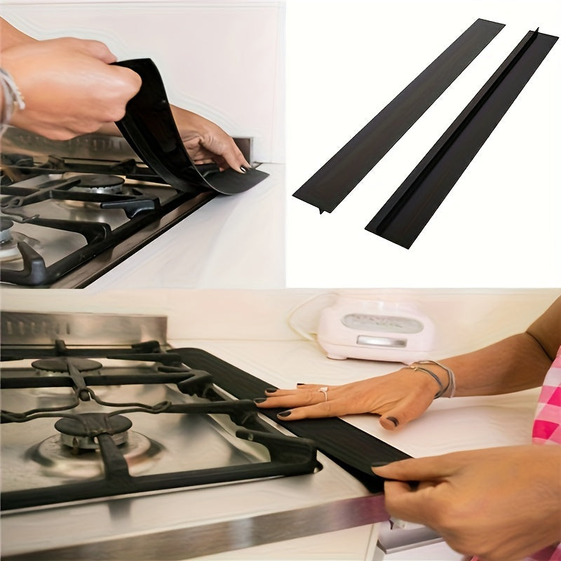 Black Silicone Stove Gap Cover Sealing Strip for Kitchen and Bathroom