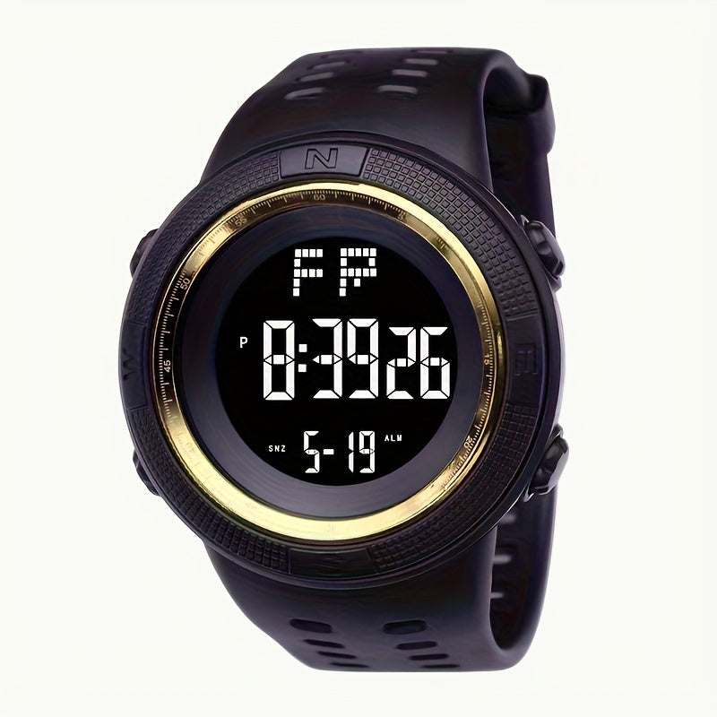 Men's Outdoor Sports Watch with Luminous Display and Multiple Functions
