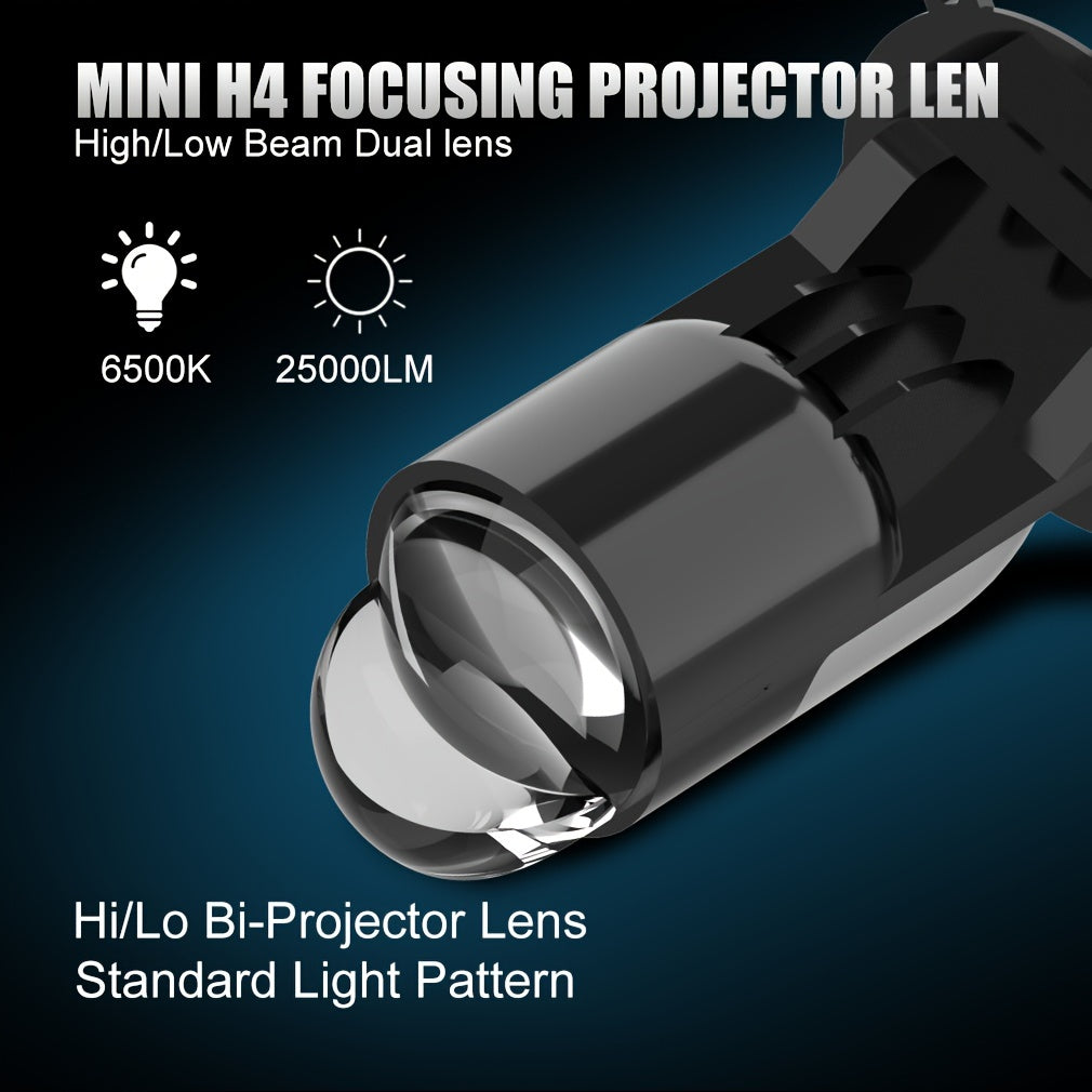 LED Headlights 50W for Cars and Motorcycles 12V 24V 5000K Dual Lens Bright