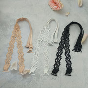 Women's Adjustable Floral Bra Straps in Beige White Black Polyester Lingerie Accessories