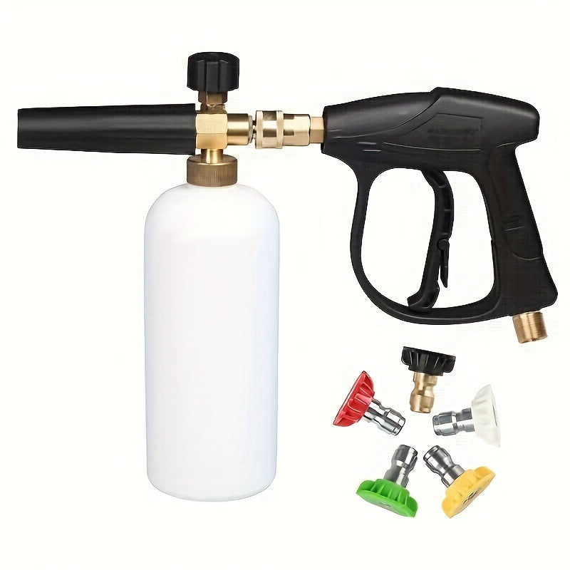 High Pressure Foam Sprayer for Car Wash Aluminum Water Gun with Fan-Shaped Head