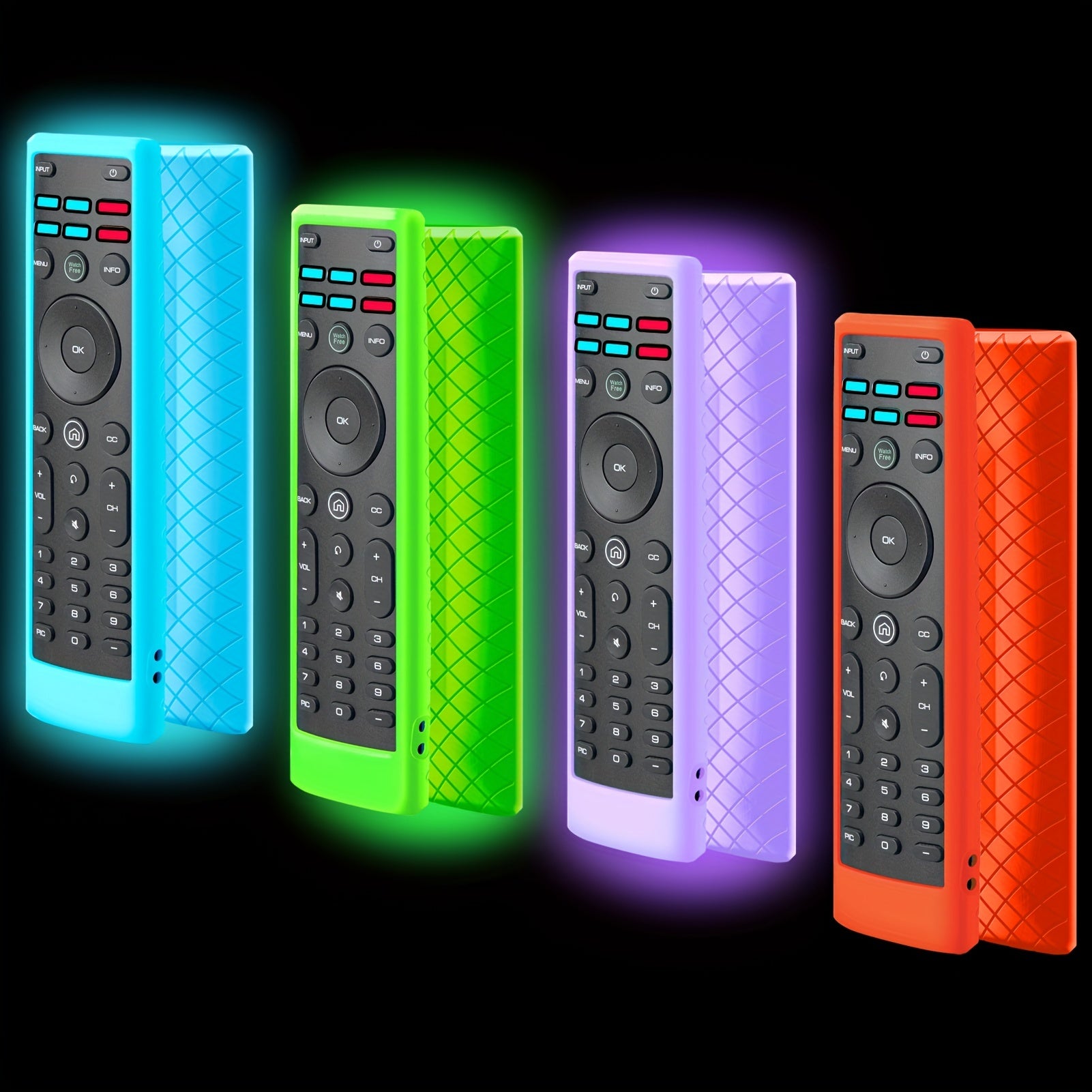 Glow-in-the-Dark Silicone Remote Cover for Vizio D Series TV Remote Control