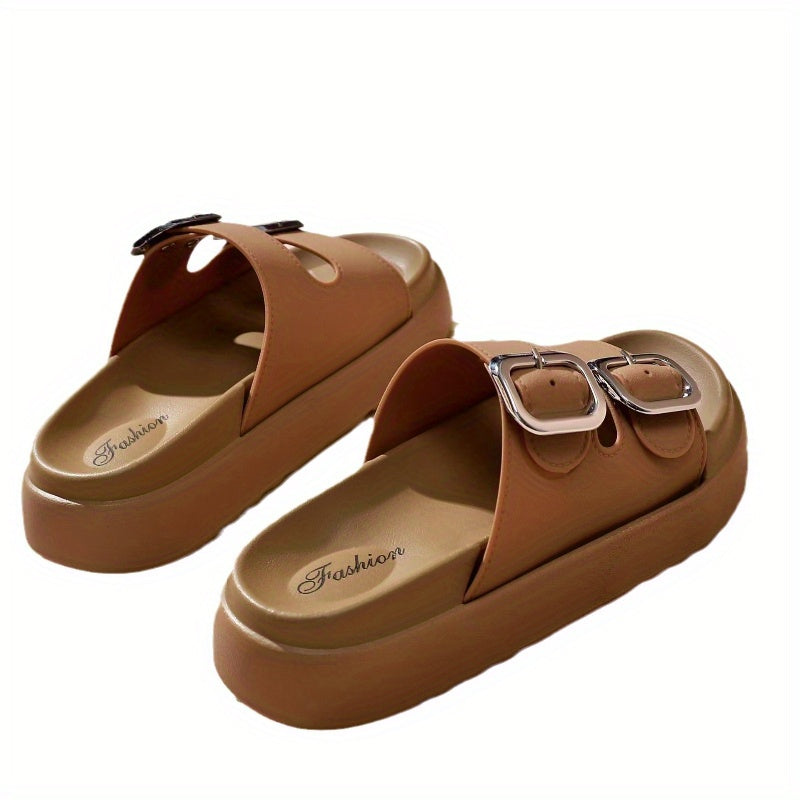 Women's Summer Flat Sandals Trendy Open Toe Slip-On Casual Shoes