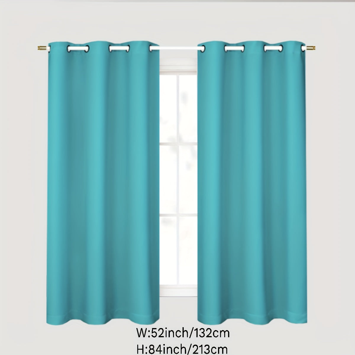 Gray Blackout Curtains for Bedroom Living Room Thermal Insulation Noise Reduction 1PC