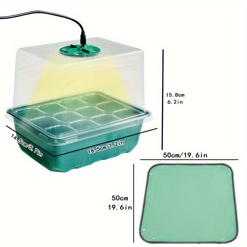 Seedling Propagation Kit with 8-Core Grow Light and 24-Hour Lighting Control