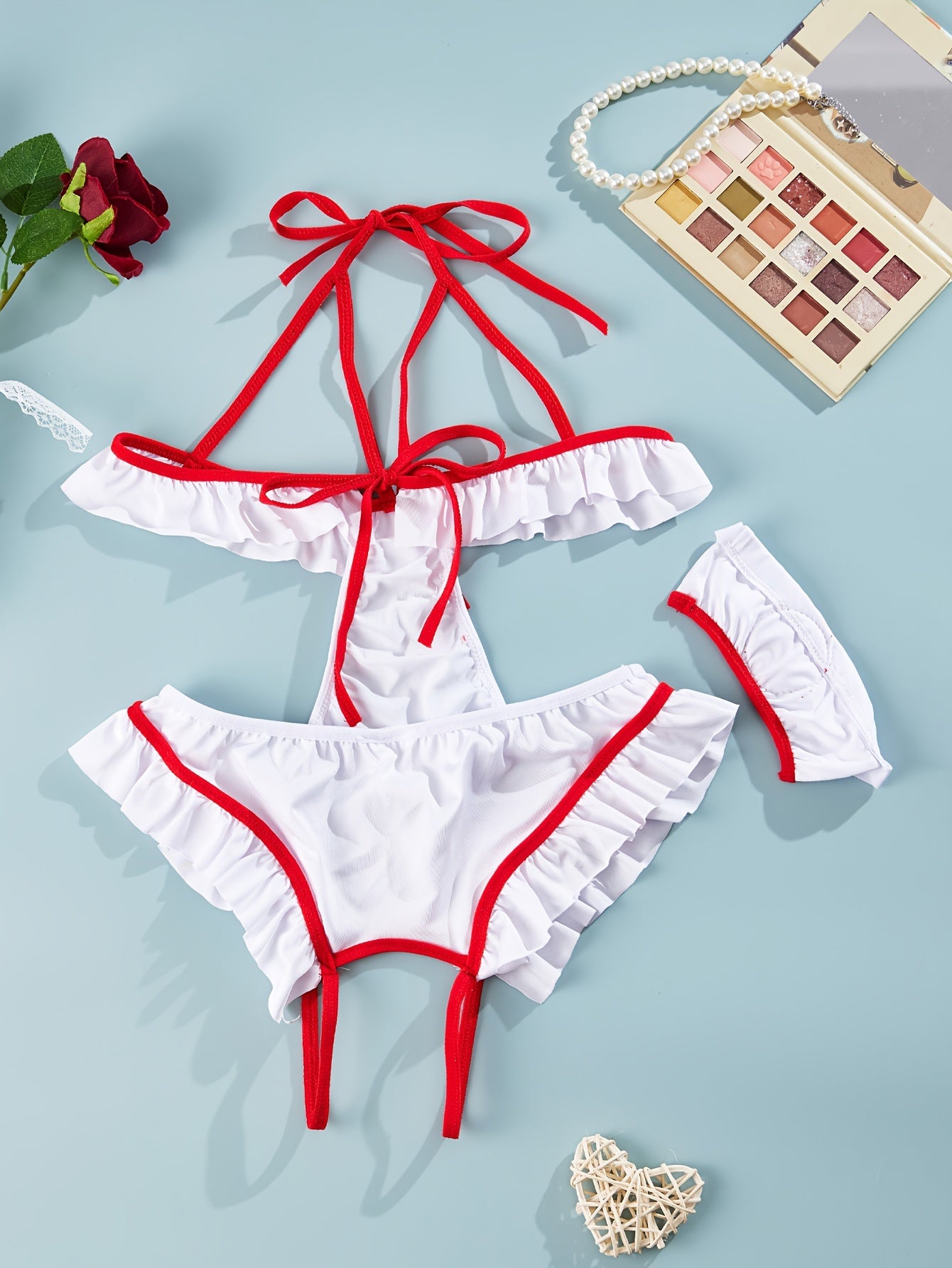 Naughty Nurse Cosplay Costume Cupless Charm Dress for Adults