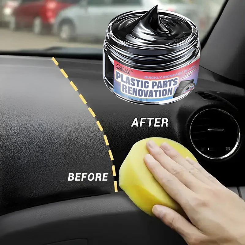 Black Car Interior Care Wax Tire Restoration Plastic Parts Repair Scratch Remover