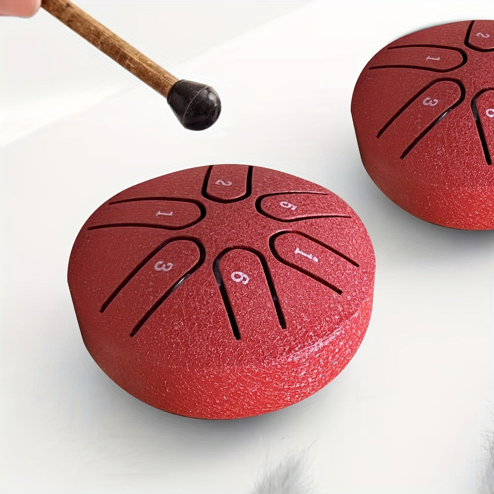 7.62cm Mini Ethereal Drum for Meditation Yoga and Education in Black Green Purple Navy and Gold